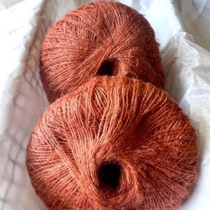 Mohair Silk Yarns Solid Brown Sugar -4 Skeins NEW